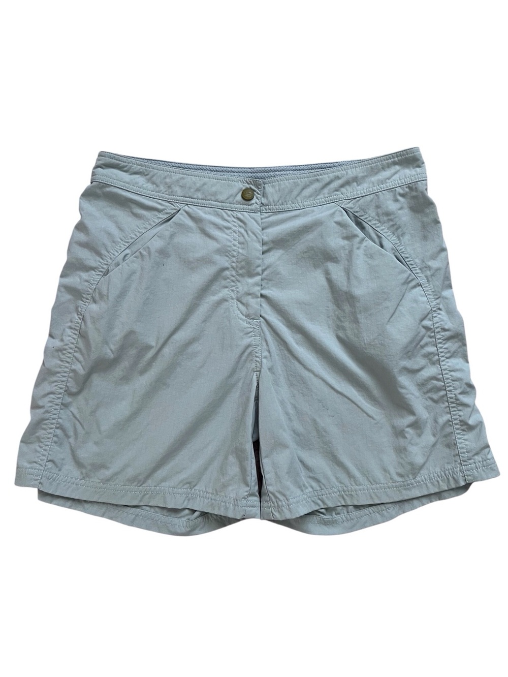LL Bean Women’s Hiking Shorts Light Teal Outdoor Gorpcore FLAWS Size 8